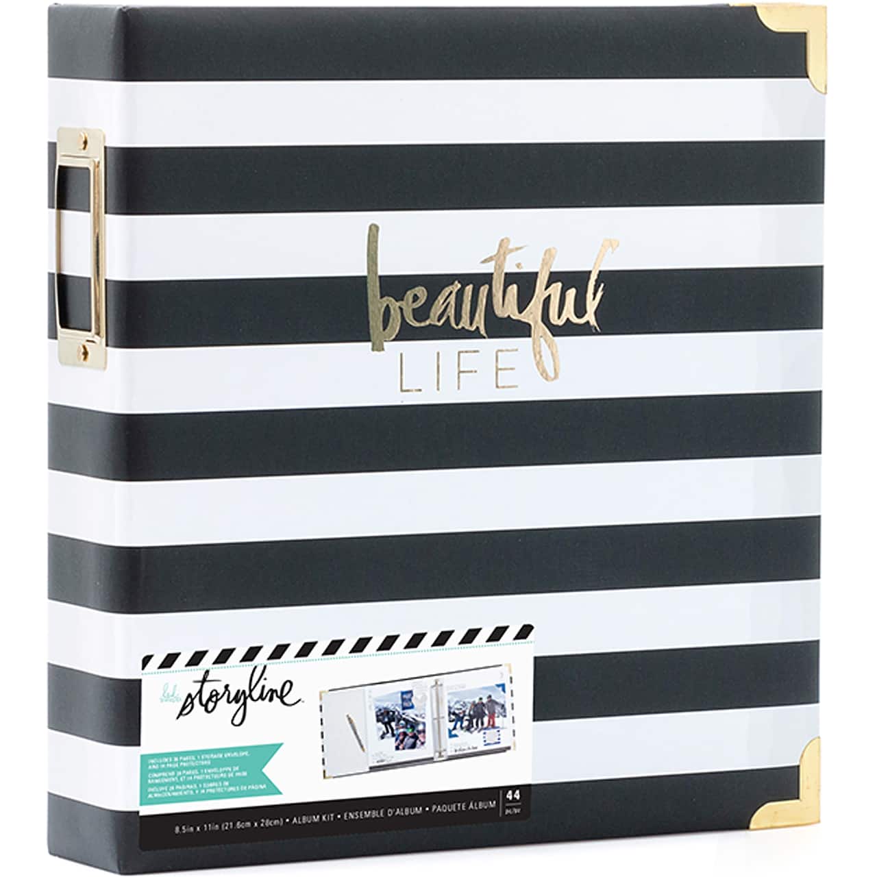 Heidi Swapp™ Storyline 2 Black Stripe D-Ring Album